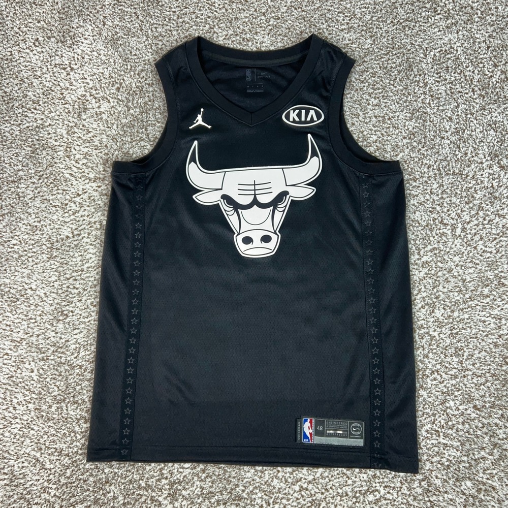 Chicago Bulls Jersey Mens Large Black Michael Jordan 23 NBA Swingman Basketball
